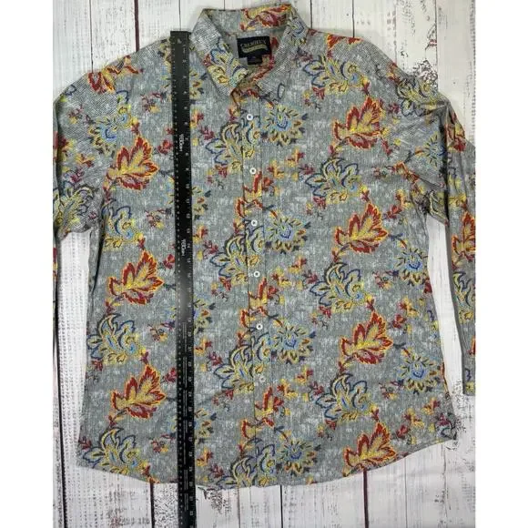 Cremieux Shirt Mens Size XL Multi Paisley Cotton Long Sleeve Collar Button Down - Picture 5 of 6
